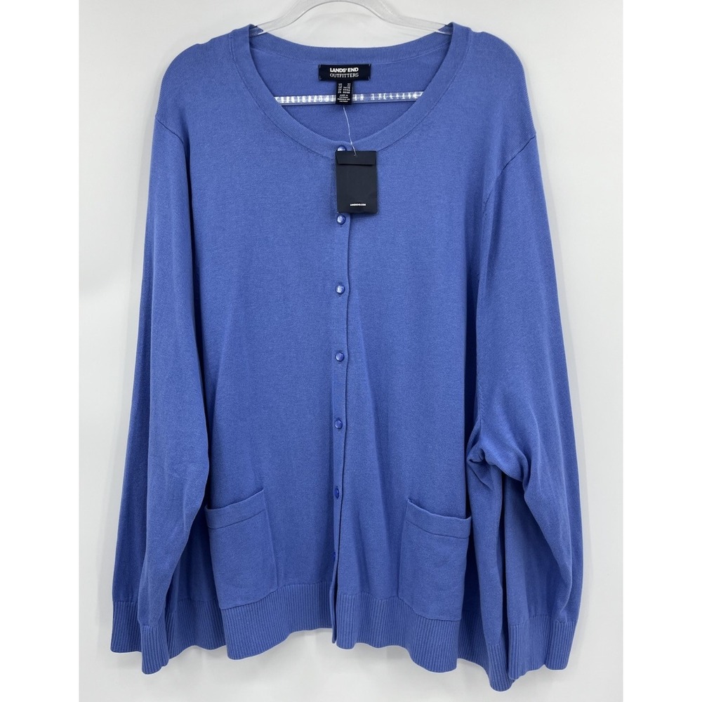 NWT Lands End The Outfitters Cardigan Button Down Sweater Plus Size 5X